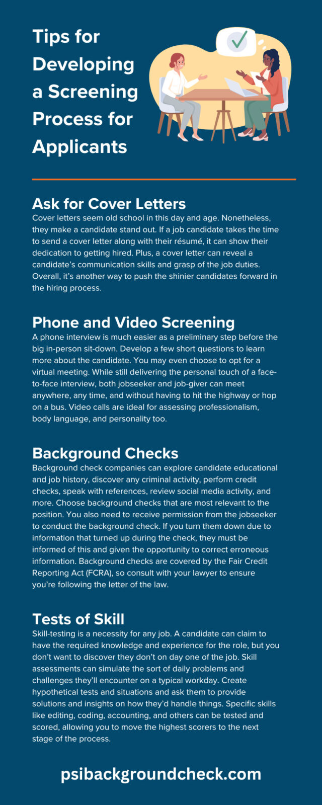 8 Tips for Developing a Screening Process for Applicants