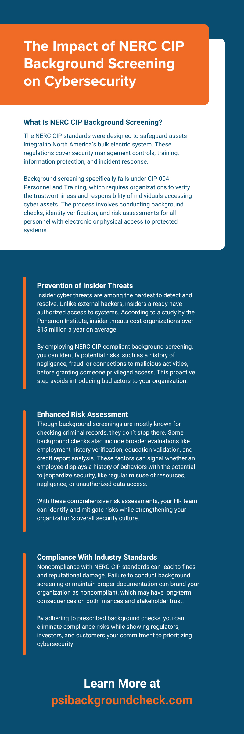 The Impact of NERC CIP Background Screening on Cybersecurity